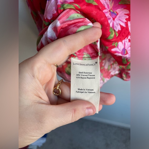 LoveShackFancy|| Anila Mini Dress in Mambo Red, Size Small, Worn Once, Floral - Picture 8 of 9